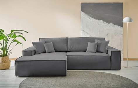andas Ecksofa »Finnley«, mit Bett-Funktion (Liegefläche 210x136 cm), Bettkasten