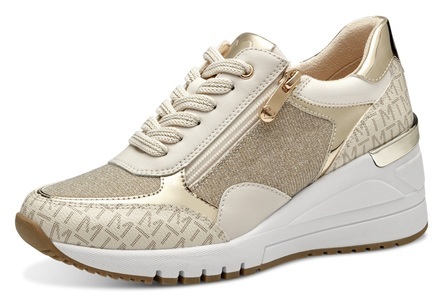 Marco Tozzi, MARCO TOZZI Keilsneaker, in veganer Verarbeitung, MARCO TOZZI Keilsneaker, Freizeitschuh, Halbschuh, Schnürschuh in veganer Verarbeitung