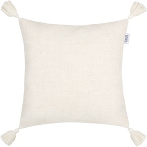 SCHÖNER WOHNEN, Schöner Wohnen Kissenhülle 38/38 cm , SW-Boho 70913-030-38-38 , Creme, Weiss , Textil , Uni , 38 cm , hochwertige Qualität , 003021126001, SCHÖNER WOHNEN-Kollektion Dekokissen »Boho«, mit Quasten, 35x35 cm