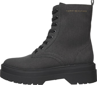 Tommy Hilfiger, Tommy Hilfiger Schnürboots »FEMININE ESSENTIAL CANVAS BOOT«, mit Profilsohle, 