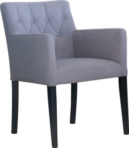 HOME AFFAIRE, Home affaire Armlehnstuhl »Celine«, 1 St., Velvet, Gestell Buche Massivholz schwarz lackiert, 