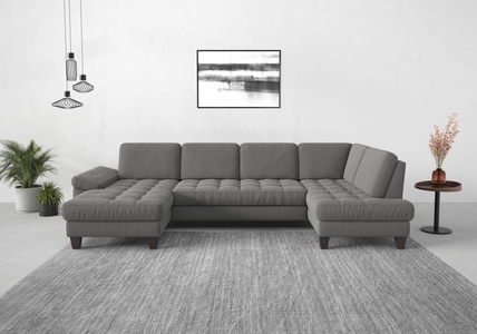 SIT&MORE, sit&more Wohnlandschaft, wahlweise mit Bettfunktion, Bettkasten, Sitztiefenverstellung, sit&more Wohnlandschaft »Westham U-Form«, wahlweise mit Bettfunktion, Bettkasten, Sitztiefenverstellung