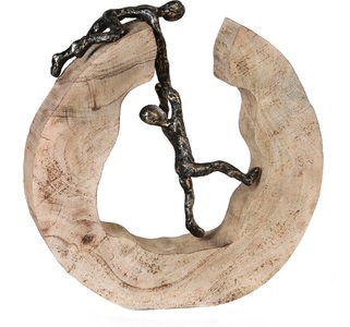 Schubiger, Schubiger Skulptur Teamwork / Mangoholz, Casablanca by Gilde Wanddekoobjekt »Skulptur Teamwork«, (1 St.)