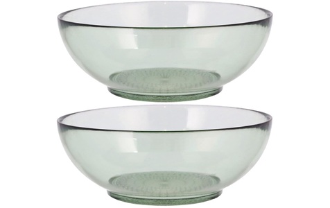 undefined, Salatschüssel »Kusintha 2 Stück«, 2 tlg., aus Glas, Bitz Salatschüssel Kusintha 2 Stück, 24 cm, Grün