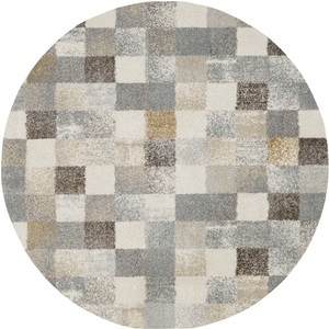 OCI Die Teppichmarke, OCI DIE TEPPICHMARKE Teppich »NEW VILLA SQUARES«, rund, 20 mm Höhe, feine Karos, meliert, Wohnzimmer, OCI DIE TEPPICHMARKE Teppich »NEW VILLA SQUARES«, rund, 20 mm Höhe, feine Karos, meliert, Wohnzimmer