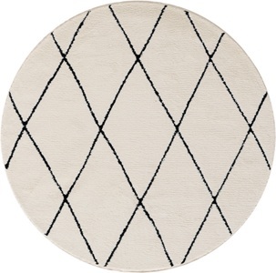 Myflair Möbel & Accessoires Hochflor-Teppich »Moroccan Diamond«, rund, modern, marokkanisches Design, Rauten Muster, weich durch Hochflor