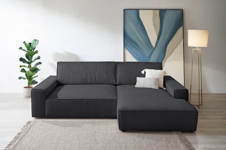 HOME AFFAIRE, Home affaire Ecksofa »NEU: SHERWOOD XXL 284, Big-Sofa L-Form, tiefe Sitzfläche 95 cm, Cord« Recamiere rechts/links, als Schlafsofa stellbar, Cord u. Leinenoptik, Home affaire Ecksofa »NEU: SHERWOOD XXL 284, Big-Sofa L-Form, tiefe Sitzfläche 95 cm, Cord« Recamiere rechts/links, als Schlafsofa stellbar, Cord u. Leinenoptik