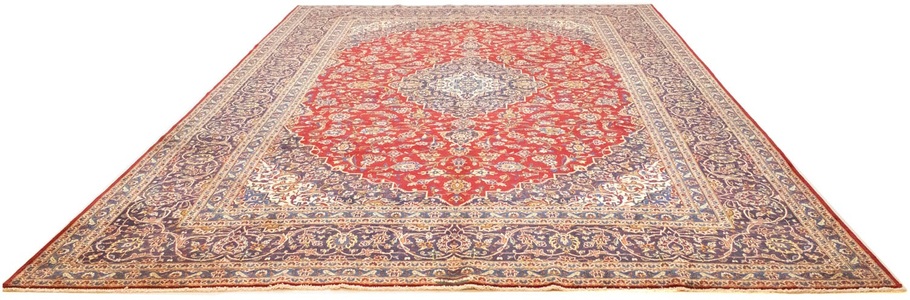 MorgenLand, morgenland Wollteppich »Keshan Teppich handgeknüpft rot«, rechteckig, 8 mm Höhe, 