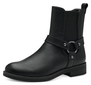 TAMARIS, Tamaris Chelseaboots, mit Zierriemen und Metallring, Anziehlasche, 