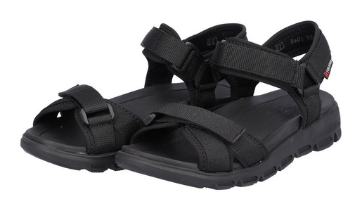 Rieker, Rieker Damen Flache Sandalette Schwarz, 