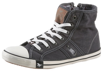 MUSTANG SHOES, Mustang Shoes Sneaker, mit Label in der Laufsohle, Mustang Mid Cut Sneaker schwarz