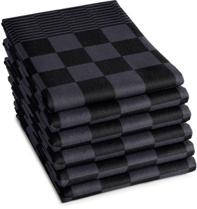 DDDDD, DDDDD Geschirrtuch »Barbeque«, (Set, 6 tlg.), DDDDD Geschirrtuch »Barbeque, 65x65 cm, aus 100% Baumwolle, Jacquard-Gewebe«, (Set, 6 tlg.), optimale Feuchtigkeitsaufnahme und langlebige Qualität