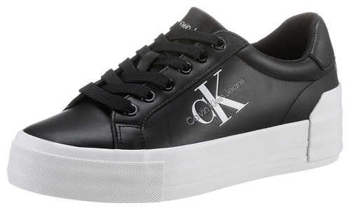 CALVIN KLEIN JEANS, Calvin Klein Jeans Plateausneaker »VULC FLATFORM BOLD LTH«, mit seitlichem Logodruck, 
