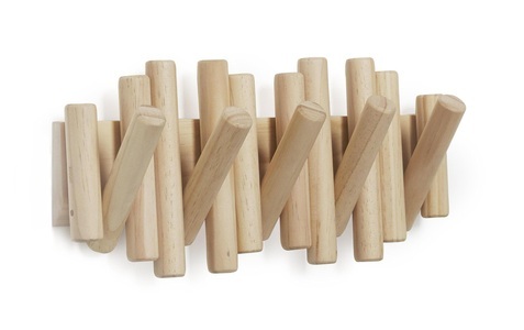 Umbra, Umbra - Wandgarderobe mit 5 Haken - Braun, Umbra Garderobenleiste »Picket«, Herkunftsland Holz: China