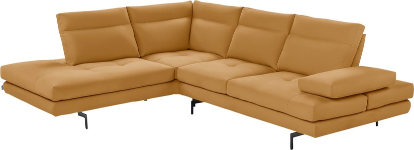 CALIA ITALIA, CALIA ITALIA Ecksofa »Toby Wing«, Sitztiefenverstellung, Eckelement mit Funktion, Füsse in Schwarz matt, CALIA ITALIA Ecksofa »Toby Wing, L-Form, Designsofa mit sensationellem Sitzkomfort«, Sitztiefenverstellung, funktionale Ecke, Füsse in schwarz matt
