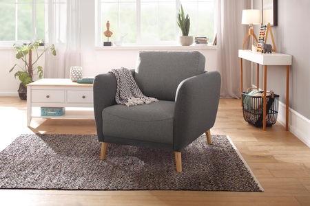 HOME AFFAIRE, Home affaire Sessel »Ida«, mit Holzfüssen und Armlehnen-Polsterung, Home affaire Sessel »Ida Cocktailsessel«, mit Holzfüssen und Armlehnen-Polsterung