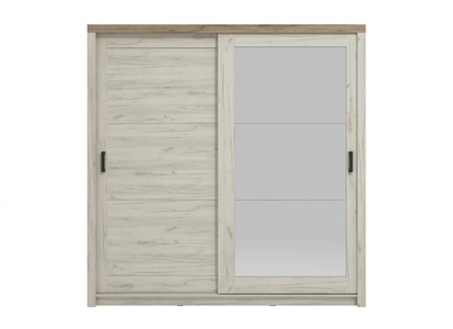 HOME AFFAIRE, Home affaire Schiebetürenschrank »Kent«, mit 1 Spiegeltür, 223,5cm breit, Home affaire Kleiderschrank »Kent, FSC®-zertifizierter Holzwerkstoff, Made in Europe«, mit Spiegel und Schiebtüren, 223,5x67x227cm