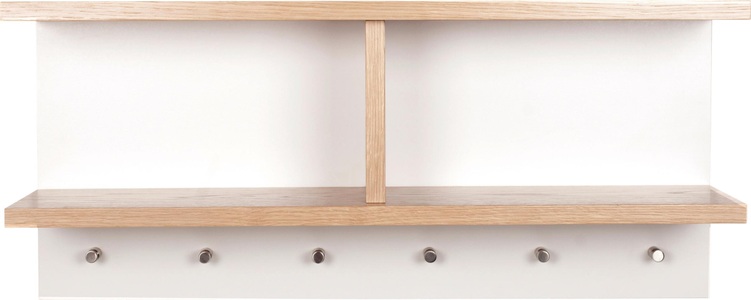 home24, home24 Wandgarderobe Northgate, Woodman Garderobenpaneel »Northgate«, Holzfurnier aus Eiche, mit 6 Haken