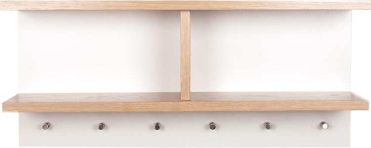 home24, home24 Wandgarderobe Northgate, Woodman Garderobenpaneel »Northgate«, Holzfurnier aus Eiche, mit 6 Haken