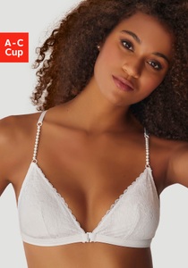 Lascana, LASCANA Bralette, mit extravaganten Perlen-Trägern, sexy Dessous, 