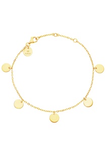Geschenkidee, Purelei Kalea Armband Gold, Purelei Armband »Schmuck Geschenk Kalea, Plättchen, Kreis, rund, Bracelet-Kalea«