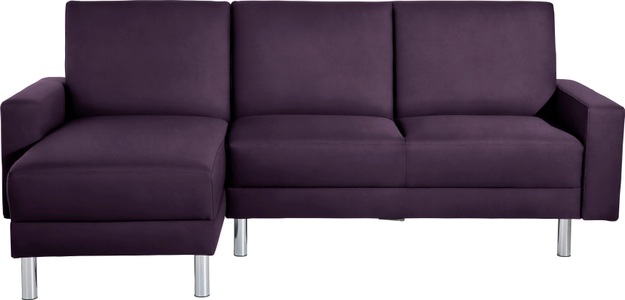 MAX WINZER, Max Winzer® Schlafsofa »Just Fresh«, Schlafsofa mit Recamiere, mit Rückenverstellung, Max Winzer® Schlafsofa »Just Fresh modernes kubisches Sofa, Rückenverstellung für Sitzkomfort«, Recamiere links oder rechts montierbar, elegante Metallfüsse