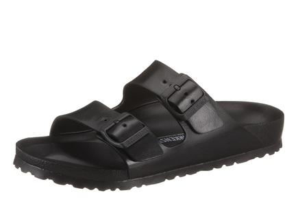 Birkenstock, Birkenstock Pantolette »ARIZONA EVA«, in Schuhweite schmal, mit verstellbaren Schnallen, Birkenstock Pantolette Arizona EVA für Damen und Herren schwarz