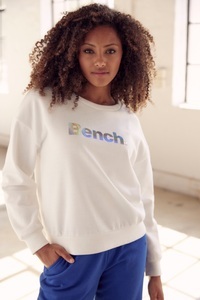 Bench., Bench. Sweatshirt »-Loungeshirt«, mit glänzendem Logodruck, Loungewear, Bench. Loungewear Sweatshirt, mit glänzendem Logodruck, Loungewear