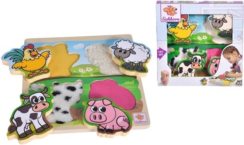 Eichhorn, Eichhorn Fühl-Puzzle mit Stoff, 5-teilig, Eichhorn - Fühl-Puzzle mit Stoff