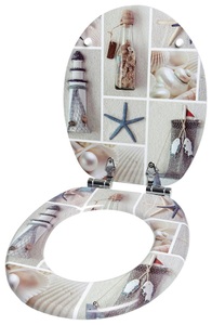 Sanilo, Sanilo Badaccessoires-Sets »Meeresbrise«, (Komplett-Set, 3 tlg.), bestehend aus WC-Sitz, Badteppich und Waschbeckenstöpsel, Sanilo Badaccessoire-Set »Meeresbrise«, (Komplett-Set, 3 tlg.), bestehend aus WC-Sitz, Badteppich und Waschbeckenstöpsel
