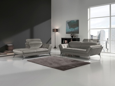 Egoitaliano, Egoitaliano Polstergarnitur »Sueli«, (Set), bestehend aus Sofa und Recamiere, Kopfteilverstellung, Bezug Leder, Egoitaliano Polstergarnitur »Sueli«, (Set), bestehend aus Sofa und Recamiere, Kopfteilverstellung, Bezug Leder