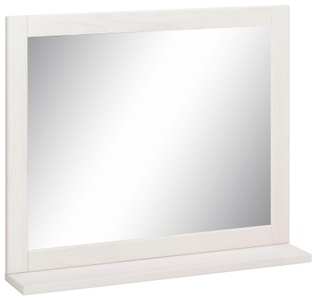 HOME AFFAIRE, Home affaire Badspiegel »Westa«, Breite 60 cm, Badezimmerspiegel mit Rahmen, Massivholz, Kiefernholz, 1 Ablage, 