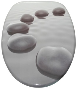 Sanilo, Sanilo WC-Sitz »Black Stones«, mit Absenkautomatik, Sanilo WC-Sitz »Black Stones«, mit Absenkautomatik