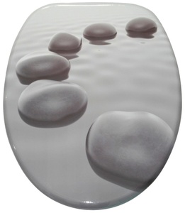 Sanilo, Sanilo WC-Sitz »Black Stones«, mit Absenkautomatik, Sanilo WC-Sitz »Black Stones«, mit Absenkautomatik