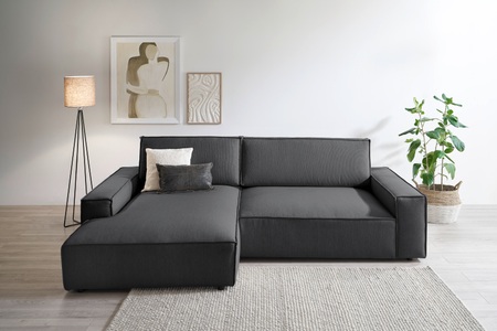 HOME AFFAIRE, Home affaire Ecksofa »NEU: SHERWOOD XXL 284, Big-Sofa L-Form, tiefe Sitzfläche 95 cm, Cord«, Recamiere rechts/links, als Schlafsofa stellbar, Cord u. Leinenoptik, Home affaire Ecksofa »NEU: SHERWOOD XXL 284, Big-Sofa L-Form, tiefe Sitzfläche 95 cm, Cord« Recamiere rechts/links, als Schlafsofa stellbar, Cord u. Leinenoptik