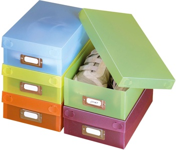 Wenko, WENKO Schuhbox »Multi-Boxen«, (10 St.), mit Beschriftungsfeld und Deckel, WENKO Schuhbox »Multi-Boxen«, (10 St.), mit Beschriftungsfeld und Deckel