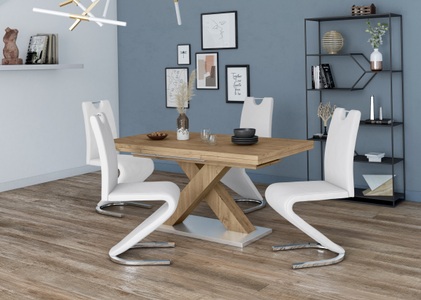 undefined, Esstisch »Komfort C«, mit X-Gestell in asteichefarben und mit Auszugsfunktion, Breite 160-260 cm, Mäusbacher Esstisch »Komfort Tisch TOPSELLER!«, (Esstisch, Auszugstisch, OTTOs Choice), mit X Gestell und Bodenplatte. Melaminbeschichtet