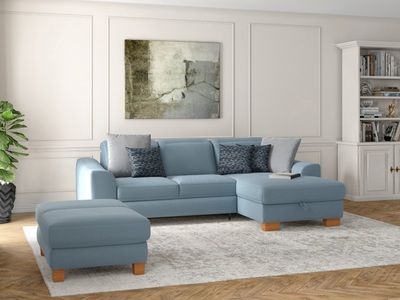 SIT&MORE, sit&more Ecksofa »Durness«, mit Federkern und hochwertigen Massivholzfüssen, wahlweise mit Kopfteilverstellung, Bettfunktion und Bettkasten oder mit Bettfunktion und Bettkasten, sit&more Ecksofa »Dundee L-Form«, mit Federkern und Massivholzfüssen, wahlweise mit Kopfteilverstellung