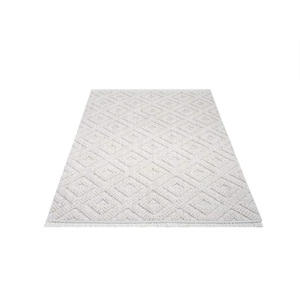 Carpet City Teppich »CLASICO 8927«, rechteckig, Kurzflor, Hochtief-Muster/ 3D-Effekt Rauten, Fransen, Wohnzimmer