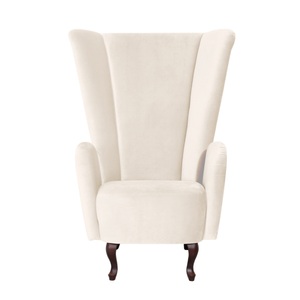 MAX WINZER, Max Winzer® Ohrensessel »Anastasia«, mit geschwungenen Holzfüssen, Hochlehner, Max Winzer® Ohrensessel »Anastasia Designsessel, extravaganter Hochlehnsessel, trendige Farben«, elegantes Highlight im Wohnzimmer, mit geschwungenen Holzfüssen