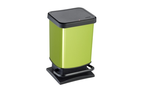 undefined, Rotho - Treteimer Paso 20 l, Hellgrün, ROTHO Mülleimer »Paso lime metallic«, 1 Behälter