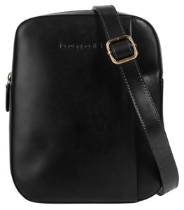 Bugatti, bugatti Umhängetasche »REMO«, echt Leder, Bugatti - Remo Schultertasche klein, für Damen, Schwarz, One Size