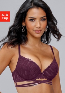 Lascana, LASCANA Push-up-BH, mit verführerischer Bänder-Optik und Metallaccessoires, Dessous, LASCANA Push-up-BH, mit verführerischer Bänder-Optik und Metallaccessoires, Dessous