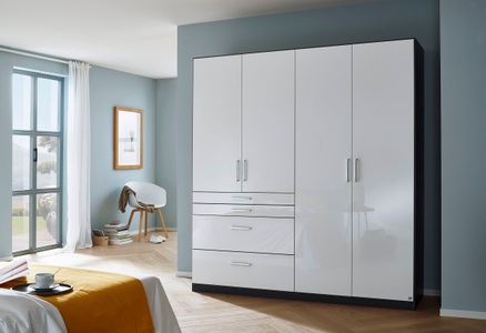 rauch BLUE, rauch BLUE Drehtürenschrank »Homburg«, oberer Schubkasten mit Einteilung, rauch Drehtürenschrank »Kleiderschrank Schrank Garderobe Garderobenschrank Topseller HOMBURG«, mit viel Stauraum, oberer Schubkasten mit Einteilung MADE IN GERMANY