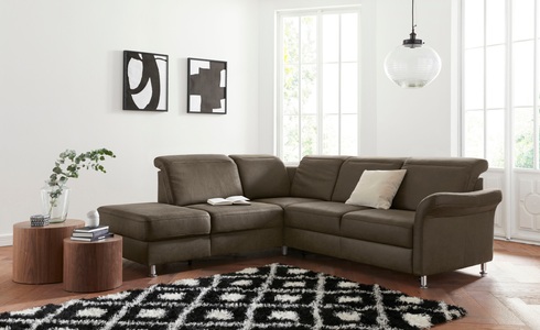 sit&more Ecksofa, inklusive Federkern, wahlweise mit Kopfteilverstellung, Bettfunktion und Stauraum