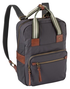 camel active, camel active Cityrucksack »Bari Backpack M«, camel active Rucksack »Bari«, aus hochwertigem matten Nylon mit gestreiftem Gewebeband