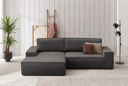 Home affaire Ecksofa »SHERWOOD«, mit Bett-Funktion (Liegefläche 210x136 cm), mit 2 losen Rückenkissen