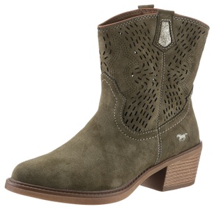 MUSTANG SHOES, Mustang Shoes Westernstiefelette, mit aufwändiger Perforation am Schaft, 