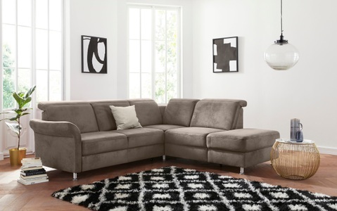 sit&more Ecksofa, inklusive Federkern, wahlweise mit Kopfteilverstellung, Bettfunktion und Stauraum