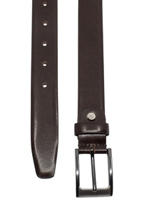 Eterna, ETERNA GÜRTEL DUNKELBRAUN UNIFARBEN, Eterna Ledergürtel